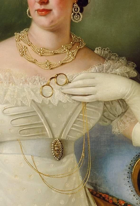 Ritratto di Cecilia D'Auersperg - Galleria Nazionale ella Slovenia, dettaglio